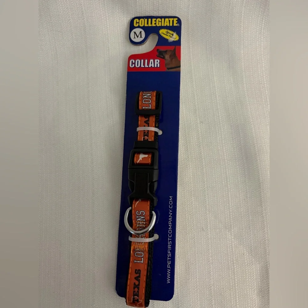 Dog Collar size Medium 12-18” Texas Longhorns NCAA New(F131)✨